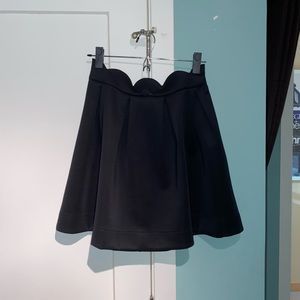 Black Scalloped Skirt